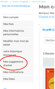 suggestion interface